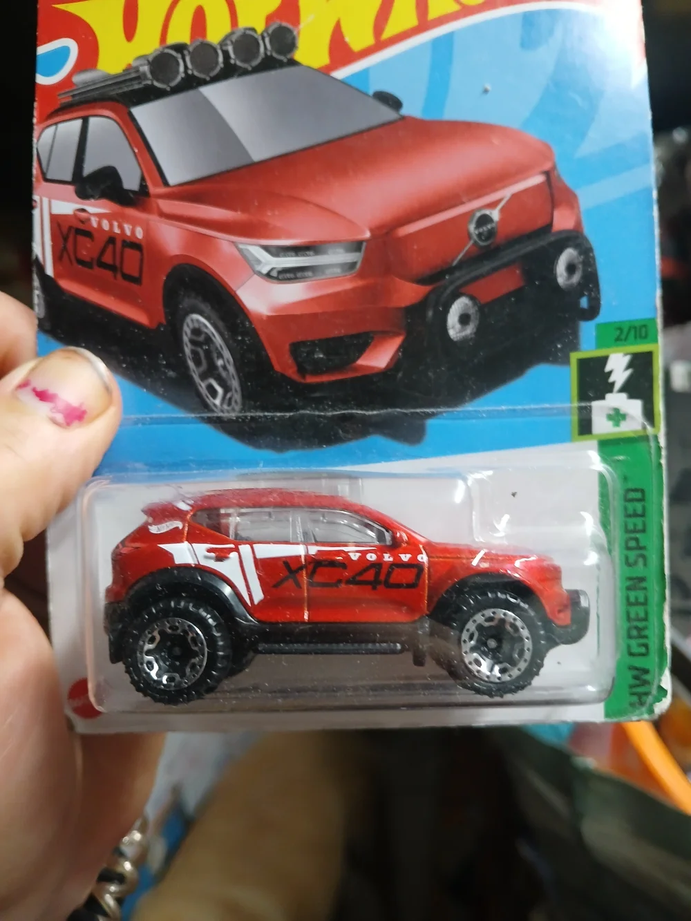a 2024 Hot Wheels HW Green Speed series Volvo XC40 Recharge (Collector #14/250,
